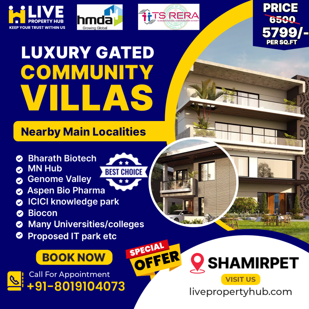 Luxury Gated Community Villas at Shamirpet